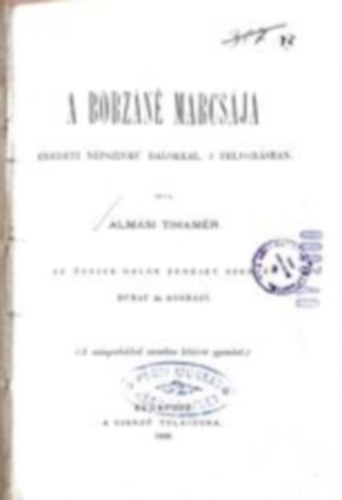 Almási Tihamér - A Borzáné Marcsája