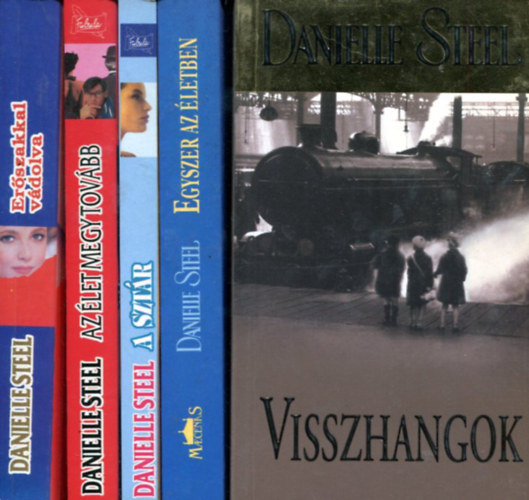 Danielle Steel - 5 db Danielle Steel kötet: Erőszakkal vádolva-Az élet megy tovább-A sztár-Egyszer az életben-Visszhangok