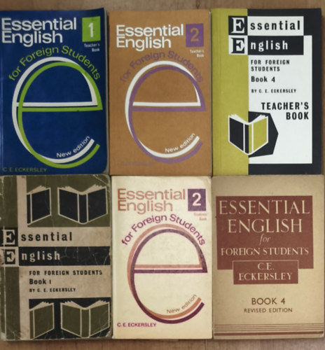 C.E. Eckersley - 6db angol nyelvk�nyv - Essential English Teacher's Book 1-2., Essential English for Foreign Student's Book 1., 2., 4.,  Essential English for Foreign Student's Book 4 Teacher's Book