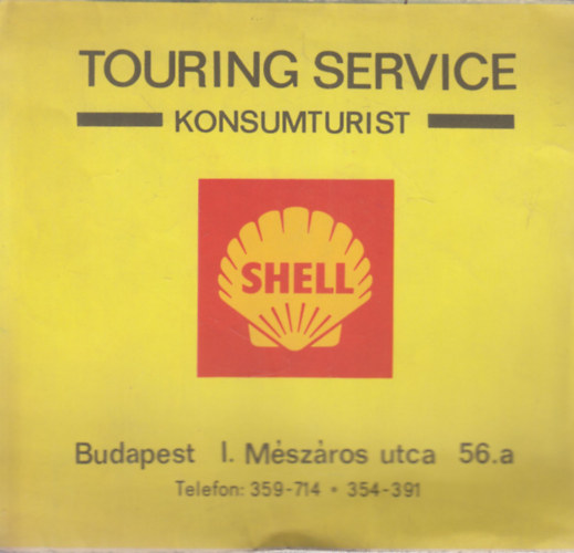 Budapest bels trkpe (Shell Touring Service reklmmal)