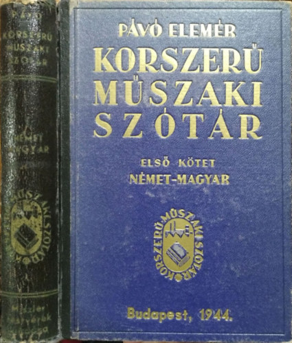 P�v� Elem�r - Korszer� m�szaki sz�t�r I. (n�met-magyar)