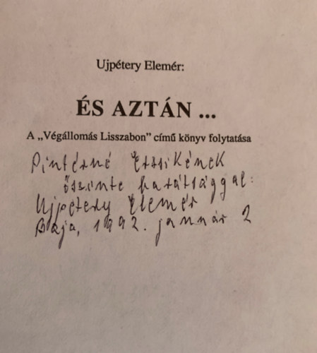 Ujp�tery Elem�r - �s azt�n...