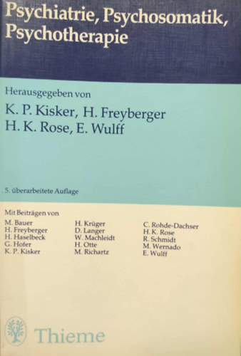 Psychiatrie, Psychosomatik, Psíchoterapie