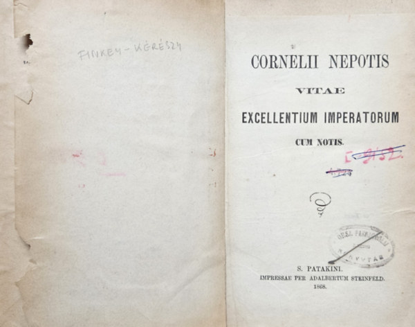 Cornelii Nepotis - Cornelii Nepotis: Vitae Excellentium imperatorium
