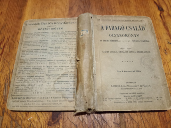 Kozma Lszl, Szllsi Jen, Ember Jnos - A Farag csald Olvasknyv az elemi npiskolk V. s VI. osztlya szmra