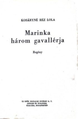 Kosryn Rz Lola - Marinka hrom gavallrja