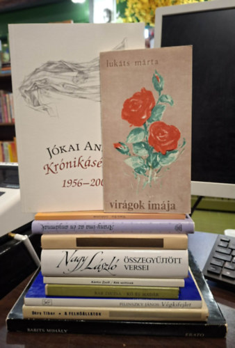 Lukáts Márta, Vörös Éva, Illés Gyula, Nagy László, Kántor Zsolt, Rab Zsuzsa, Jókai Anna, Pilinszky János, Déry Tibor, Babits Mihály - 11 db verses kötet, KÖNYVMENTŐ AJÁNLAT: Arany-ima az én anyámnak, Virágok imája, Lélekszirom, Különös testamentum, Nagy László összegyűjtött versei, Kék szótövek, Kő és madár, Krónikásének 1956-2006, Végkifejlet, A felhőá