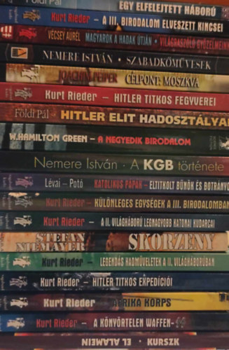 Kurt Rieder, Nemere Istv�n, V�csey Aur�l F�ldi P�l - 18 db t�rt�nelmi k�tet