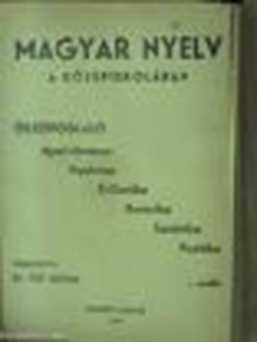 DR. Für István - MAgyar nyelv a középiskolában