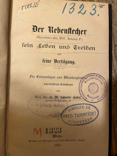 Der rebenstecher dein leben und treiben und deine vertilgung