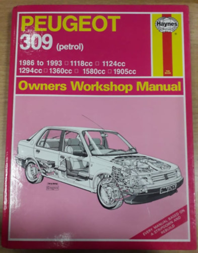Peugeot 309 (petrol) - Owners Workshop Manual - 1986 to 1993