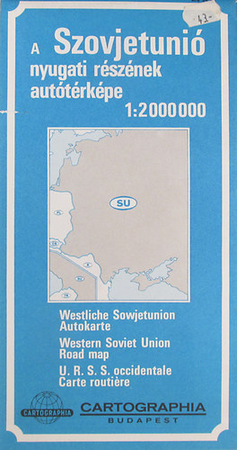 A Szovjetuni� nyugati r�sz�nek aut�t�rk�pe 1:2000000 / Autokarte / Road map / Carte routi�re