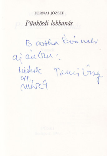 Tornai J�zsef - P�nk�sdi lobban�s - dedik�lt