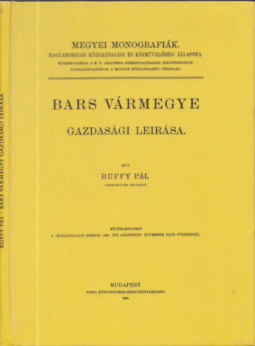 Ruffy Pl - Bars vrmegye gazdasgi lersa