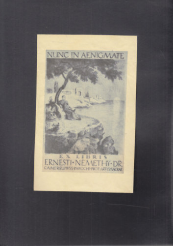 Ex Libris Dr. Nmethy Ern teolgus (eredeti nyomat)