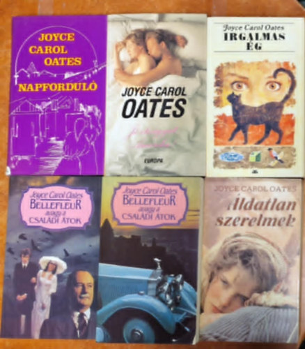 Joyce Carol Oates - 6db Joyce Carol Oates könyv:Napforduló, Áldatlan szerelmek; Jó étvágyat, Amerika!; Irgalmas ég; Bellefleur, avagy a családi átok 1-2