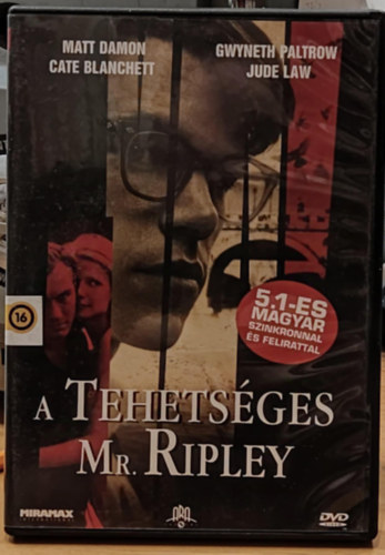 Matt Damon, Gwyneth Paltrow, Cate Blanchett, Jude Law Anthony Minghella - A tehetsges Mr. Ripley (1 DVD)