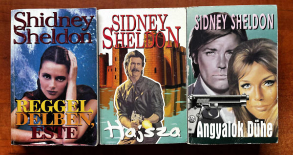 Sidney Sheldon - 3db Shidney Sheldon k�nyv:Reggel,d�lben,este+Hajsza+Angyalok d�he