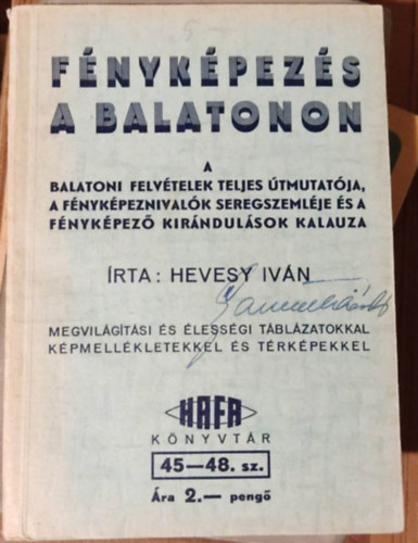Hevesy Iv�n - F�nyk�pez�s a Balatonon