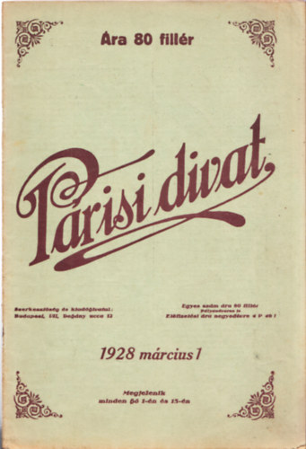 Prisi divat XXIII. vfolyam 1928. mrcius 1., 11. szm