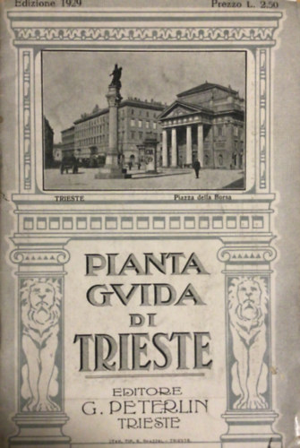 Pianta Guida di Trieste térkép 1929