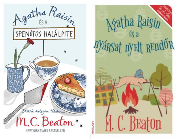 M. C. Beaton - 2 db M. C. Beaton:  Agatha Raisin s a nyrsat nyelt rendr + Agatha Raisin s a spentos hallpite