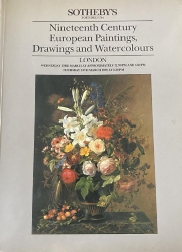 Alexander Apsis - Nineteenth Century European Paintings, Drawings and Watercolours London wednesday 23rd March at approximately 12.30 PM and 3.00 PM Thursday 24th March 1988 at 2.30 PM