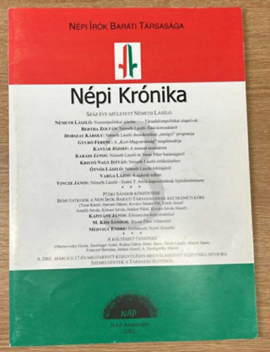 Milassin B�la  (f�szerk.) - N�pi Kr�nika 2001/3.