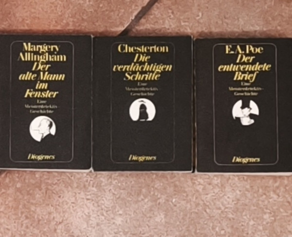 Gilbert K. Chesterton, Edgar Allan Poe Margery Allingham - 3db n�met nyelv� detekt�vreg�ny (minik�nyv)  - Der alte Mann im Fenster, Die verdachtigen Schritte, Der entwendete Brief