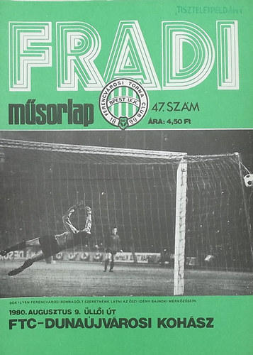 Nagy Béla (szerk.) - Fradi műsorlap 47. szám