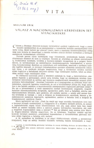 Moln�r Erik - Vita - II. Moln�r Erik - K�l�nlenyomat