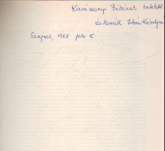 Horváth István Károly - Az etruszk saeculum-számitás továbbélése a rómaiaknál - Különlenyomat- Dedikált