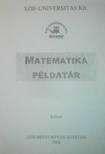 Horv�th R�bert  (szerk.) - Matematika 4. P�ldat�r
