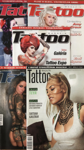 Hornyi Krisztin  (Fszerk.) - Tattoo magazin - 2012 - 4 db + 2013. prilis