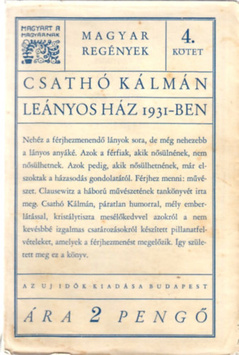 Csath Klmn - Lenyos hz 1931-ben