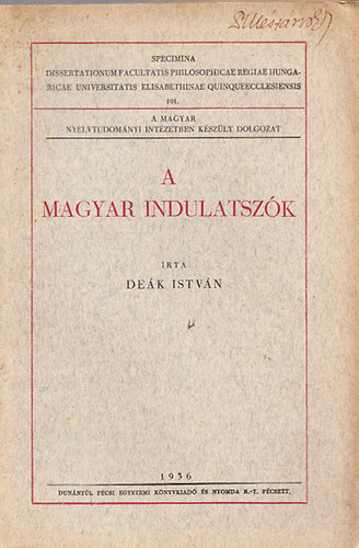 De�k Istv�n - A magyar indulatsz�k
