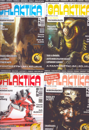 Burger István (főszerk.) - Galaktika XXXIV. évfolyam 2013/1., 2., 3., 4., 5., 6. számok (6 db)