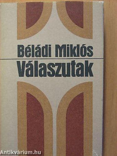 B�l�di Mikl�s - V�laszutak TANULM�NYOK