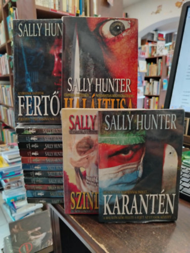Sally Hunter - KÖNYVMENTŐ AJÁNLAT, 15 DB. Sally Hunter könyv. Szindróma +Karantén +Fertőzés +Haláltusa +Az ivory láz +Hisztéria +Influenza vírus +Amnézia +Exitus+Szívdonor +A patológus +Zárt osztály +Rituálé +Műtéti hiba +A medikus