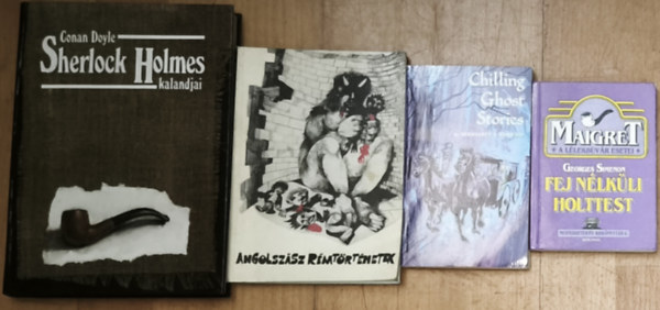 Bernhardt J. Hurwood, Sir Arthur Conan Doyle, Arthur Conan Doyle Georges Simenon - 3db detekt�vt�rt�netes, misztikus k�nyv + aj�nd�k angol nyelv� m� - Sherlock Holmes kalandjai, Fej n�lk�li holttest, Angolsz�sz r�mt�rt�netek + Chilling Ghost Stories