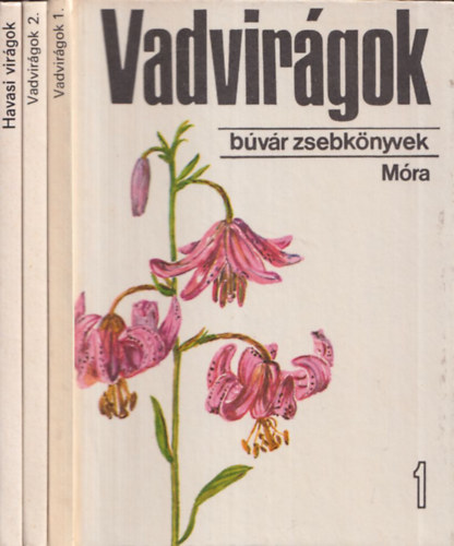 3db búvár zsebkönyv: Vadvirágok 1. + Vadvirágok 2. + Havasi virágok