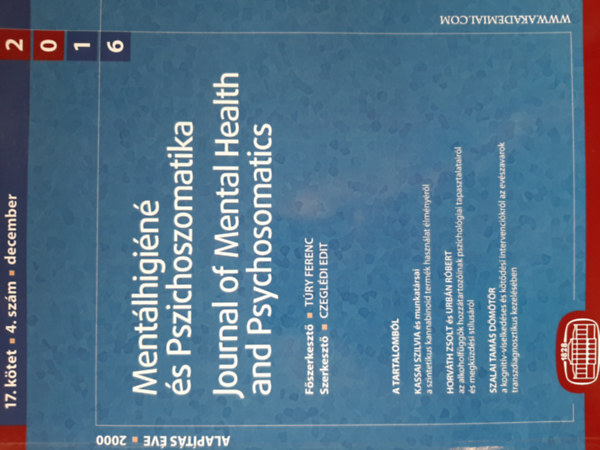 Mentlhigin s Pszichoszomatika 2016. 17. ktet, 4. szm, december