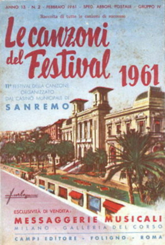 Le canzoni del festival 1961