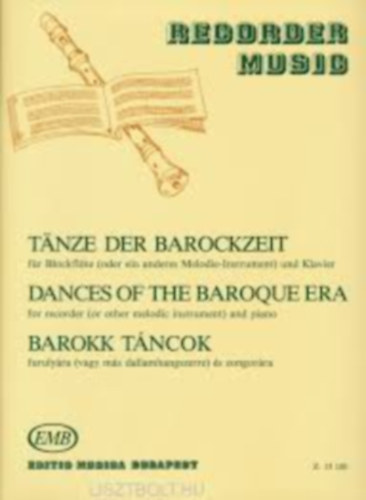 Barokk tncok furulyra (vagy ms dallamhangszerre) s zongorra
