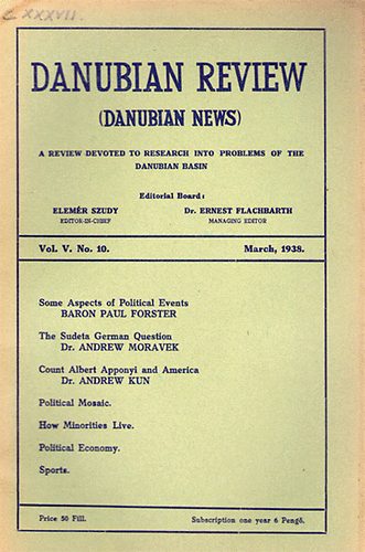 Danubian Review (Danubian News) 1938 - V/10