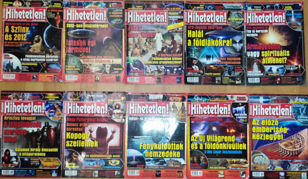 10db Hihetetlen! magazin - 2012. prilis, jlius, augusztus, szeptember, december, 2013. mrcius, jnius, augusztus, szeptember, december