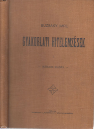 Buzs�ky Imre - Gyakorlati hitelemz�sek I.