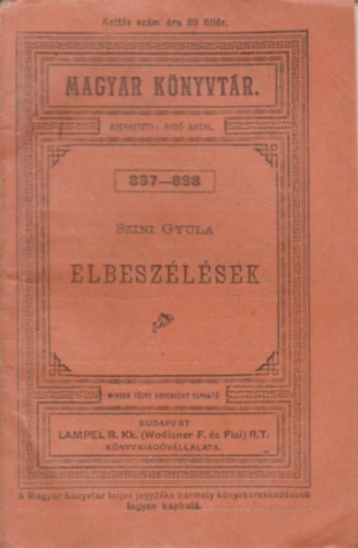 Szini Gyula - Elbesz�l�sek (Magyar K�nyvt�r)