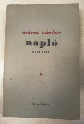 M�rai S�ndor - Napl� (1958-1967)