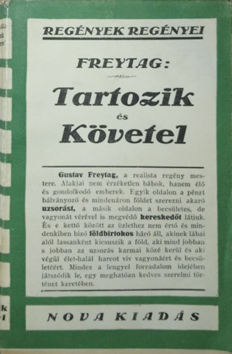 Gustav Freytag - Tartozik és követel I-III.